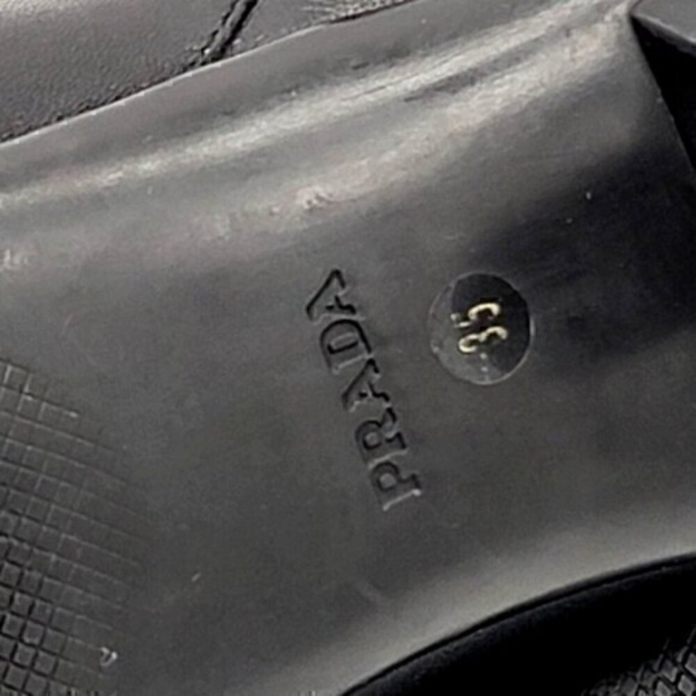 Prada Leather Boots Booties Black 5 - Picture 9 of 12